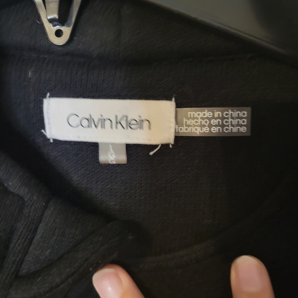 Calvin Klein Black Fleece Vest With Gold Zipper - Picture 2 of 7